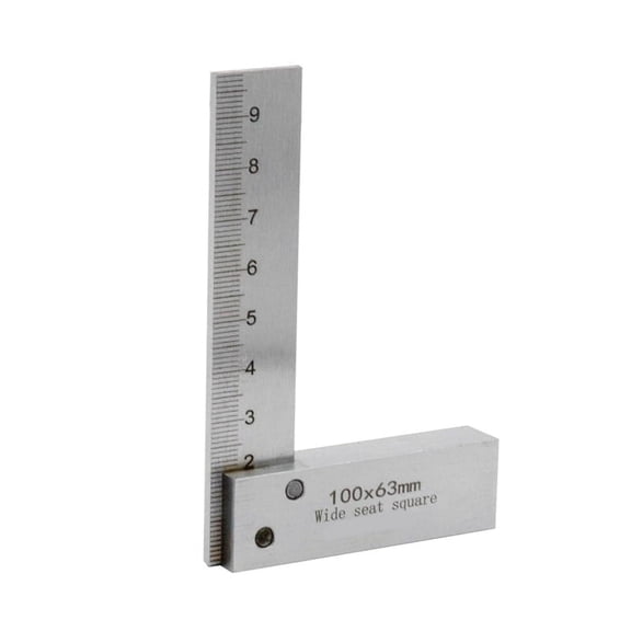Machinist Square Tool 90-Degree Right Carpenter Measuring Tool Right Angle Ruler L-Type Square Ruler with Wide Base B