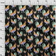 thumbnail image 3 of oneOone Polyester Spandex Black Fabric Birds Rooster Sewing Fabric By The Yard Printed Diy Clothing Sewing Supplies 56 Inch Wide, 3 of 4