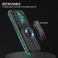 thumbnail image 3 of Compatible with Samsung Galaxy A53 5G Back Case, 360 Rotating Removable Belt Clip & Hidden Kickstand & Hard PC + Soft TPU & Anti-fall & Shock Absorption Phone Case for Galaxy A53 5G, Darkgreen, 3 of 9