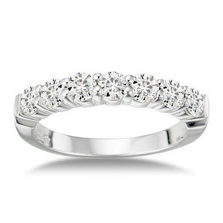 1 Carat Diamond 14kt White Gold Anniversary Ring
