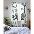 thumbnail image 3 of Blueberry Spring Leaves Sheer Curtains 84 Inch Length 2 Panels Set for Living Room/Bedroom, Farmhouse Botanical Branches Kitchen Curtains Grommet Semi-Sheer Curtains Window Treatments 42"x84"x2, 3 of 7