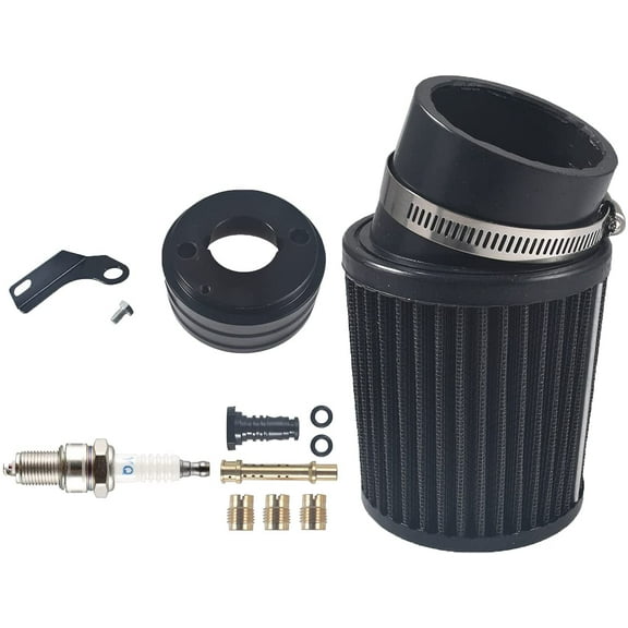 62mm Inlet Air Filter With Adapter 5 Jet Kit For Predator 212cc Engine Racing Go Kart Cart Mini Bike