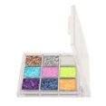 thumbnail image 4 of Paleta de Sombras de Ojos Glitter, 9 Colores Sombra de Ojos Glitter Portable Linda Limpieza Fácil Efecto Duradero Altamete Coloreado para Club, 4 of 7
