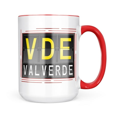 

Neonblond VDE Airport Code for Valverde Mug gift for Coffee Tea lovers