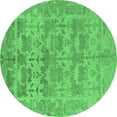 thumbnail image 1 of Ahgly Company Indoor Round Oriental Emerald Green Traditional Area Rugs, 3' Round, 1 of 4