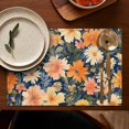thumbnail image 4 of Pioneer Flower Floral Print Pattern Summer Placemats Table Placemats Set Of 6-Linen Kitchen Washable Placemats Table Mats 12x18 Inch Non-Slip Heat Resistant, 4 of 5