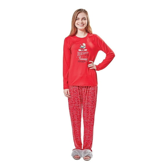 MeMoi Collection Long Story 2-Piece Pajama Set - Womens - Female