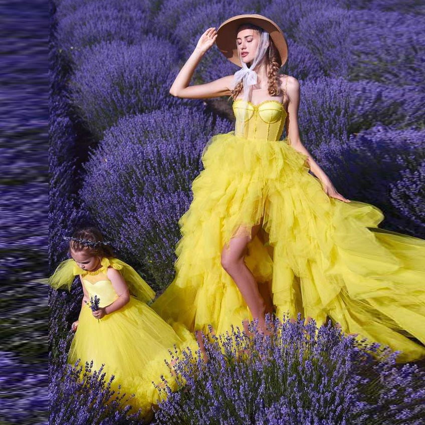 what color shoes to wear with royal blue formal dress Ruffle Tulle Mother Daughter Matching Party Dresses Shop Online –  Children's Territory a Unit of VIC&SI LLC main image 1