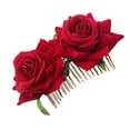 thumbnail image 5 of Pinza para el pelo con forma de rosa para mujer, horquilla, broche de flores, accesorio para el cabello (rojo), 5 of 5