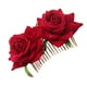 thumbnail image 5 of Pinza para el pelo con forma de rosa para mujer, horquilla, broche de flores, accesorio para el cabello (rojo), 5 of 5