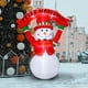 thumbnail image 1 of Muñeco Inflable Navideño Bola de Nieve con Letrero 3.50 m Importadora La Merced Poliéster PU Alta Resistencia Iluminación Led, 1 of 8