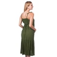 thumbnail image 2 of Vestido Maternidad Largo Rayón Fresco Vestido Embarazo Verano Casual Juvenil Amplio Color Verde Militar, 2 of 3