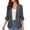 Gray, variant on Sahpxhe Womens 3/4 Sleeve Blazers Single Button Notched Lapel Relaxed Fit Business Casual Suit Jacket Open Front Trendy Blazer Blue S