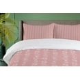 thumbnail image 4 of Neutral Color Duvet Cover Sets, Retro Swirly Flowering Branch Curly Blossom Leaves Ornamental Motif, Bedding Set 2 Duvet Covers & 4 Pillowcases, 2 Pack Queen Size, Pale Pink and Rose, by Ambesonne, 4 of 7