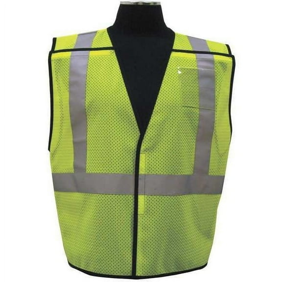 Kishigo 2XL/3XL Class 2 High Visibility Vest, Lime 1805-2X-3X