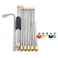 thumbnail image 2 of High-Pressure Washer Lance, Adjustable Stainless Steel Wands For Wide Application, Brass Components For Durability, 120° Curved Rod For Areas Hard To Reach, 2 of 5