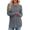 thumbnail image 5 of OALUXE Long Sleeve Shirts for Women Casual Tunic Tops Loose Fit Dressy Lightweight Sweaters, 5 of 7