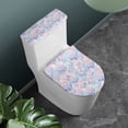 thumbnail image 2 of HELLHERO Colorful Rose Pattern Elastic Edge Round Toilet Lid Dust Cover with Elastic Bottom, 2 of 8