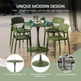 thumbnail image 3 of WestinTrends Playa 31.5" Round Outdoor Indoor Metal Cocktail Dining Table, Olive Green, 3 of 9