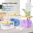 thumbnail image 3 of 3 Pack Clear Laundry Pods Container & Dryer Sheet Holder, Plastic Square Laundry Room Organization and Storage Jars with Lids, Scoops & Labels for Detergent, 3 of 6