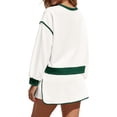 thumbnail image 3 of Womens Sweatsuits 2 Piece Set Crewneck Sweatshirts High Waisted Skort Skirts Tennis Running Tracksuits Shorts Sets, 3 of 7