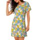 thumbnail image 2 of Easygdp Colorful Duck Camisón de manga corta para mujer, informal, estampado, 2 of 6