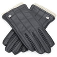 thumbnail image 3 of Gallery Seven Men's Winter Gloves Touch Screen Leather   Black 2XL, 3 of 6