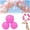 3 Balls*pink, variant on Reusable Balloon Garland Arch Kit, Reusable PVC Balloon Garlands, 3/7 Pcs Linked Pvc Balloons with Elastic Bands, Party Decoration for Birthdays, Weddings & Celebration