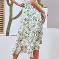 thumbnail image 2 of Zshosam Women's Casual High Waisted Solid / Printed Long Maxi Skirt(Light Green,S), 2 of 8