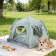 thumbnail image 2 of Pet Tent for Summer with Mosquito-Proof Mesh, Breathable Fabric & Portable Foldable Design, Suitable for Indoor Outdoor Cats, 15x15in by MPOISVA, 2 of 7