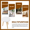thumbnail image 4 of OULII 1Pcs Mini Table Ronde Ronde Planche de Densité Blanche Organisation pour Jardin, 4 of 8
