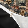 thumbnail image 4 of meiyoeat Retro Aztec Geometric Print Duvet Cover King For Boys,Jungle Animal Deer King Bedding For Kids,Black Reversible,3 Pieces(No Comforter), 4 of 6