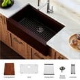 thumbnail image 4 of Karran  34" Undermount Large Single Bowl Quartz Farmhouse Workstation Kitchen Sink Black, 4 of 5