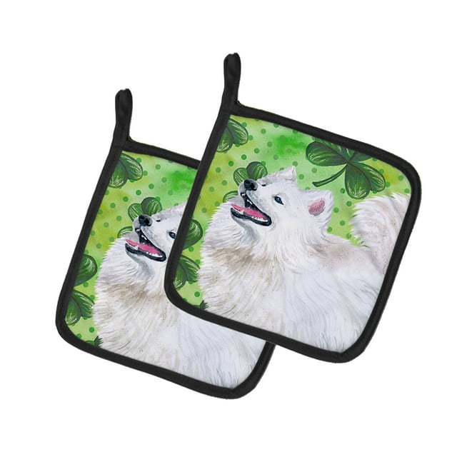 Carolines Treasures BB9865PTHD Samoyed St.Patricks Paire de Porte-Pots