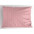 thumbnail image 1 of Pink Pillow Sham Mosaic Tile Seem Pink Color Square Shapes with Inner Details Modern Image Print, Decorative Standard Size Printed Pillowcase, 26 X 20 Inches, Pink and White, by Ambesonne, 1 of 2