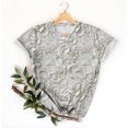 thumbnail image 4 of Hauts d'Été pour Femmes DYTTDG Mode Florale Grande Taille T-shirt Col Rond Manches Courtes Tee Décontracté Ample Hauts pour Femmes Liquidation Moins de 10 Multicolore,m, 4 of 5