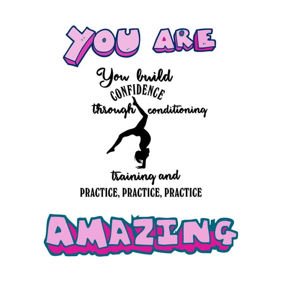 Practice,Practice,Practice You build confidence through Conditioning Inspiring Quote Wall Art Sticker Designs Vinyl Stickers For Home House Walls Rooms Windows Bedroom Decoration Size (12x12 inch)