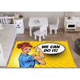 thumbnail image 2 of Living Room Rugs, Rugs, Woman Power Rug, Workplace Rug, Rug, Entryway Rug, Runner Rug, Abstract Rugs, Cute Rugs, Yellow Rug, 3.9'x5.9' - 120x180 cm, 2 of 4