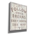 thumbnail image 2 of Epic Graffiti 'Follow Dreams Driftwood' by Sue Schlabach, Canvas Wall Art, 12"x16", 2 of 2