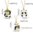 thumbnail image 3 of YYKihy Fashion Simple Cartoon Panda Necklace Sister Suit Stainless Steel Necklace Clavicle Chain Short Pendant Necklace For Women, 3 of 9