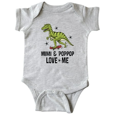 

Inktastic Mimi and PopPop Love Me Dinosaur Gift Baby Boy Bodysuit