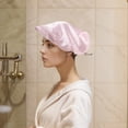 thumbnail image 4 of Unique Bargains 1 Pc Women Adjustable Double Layer Shower Cap for Bathroom Hotel Black, 4 of 6