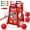 Red, variant on JoyStone 4-in-1 Floating Pool Basketball Hoop Set, Pool Toys with 4 Basketballs, Ring Toss and Sticky Ball Toss, Outdoor Summer Pool Games for Kids, Red