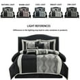 thumbnail image 2 of Nanshing Kath 7 Piece Luxury Contemporary Comforter Set, Black Silver, Queen, 2 of 8