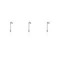 thumbnail image 1 of serony 1/2/3/5 Scale Lamp Post Garden Micro Decorations Metal Streetlight Miniature Single-Head Crafts Track Lamp Yards Layout Building Black（White Light） 3PCS, 1 of 6