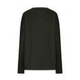 thumbnail image 5 of Long Sleeve Tunic Tops for Women Casual Plus Size Crew Neck Front 2 Pockets Plain T Shirts Basic Tees S-5XL (3X-Large, Black), 5 of 6