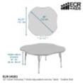 thumbnail image 5 of ECR4Kids 48in Clover Everyday T-Mold Adjustable Activity Table Maple/Blue - Toddler Ball, 5 of 5