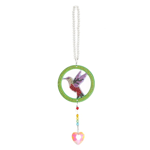 Kit de bordado de diamantes con colgante de cristal y pintura de diamantes DIY