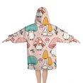 thumbnail image 2 of Pink Mushroom Cartoon Light Pattern Blanket Hoodies for Kids 6-13YR Oversize Wearable Blanket Hoodies for Boys Girls Teens, 2 of 7