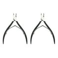 thumbnail image 1 of 2X Nail Tweezer Cutter Nipper Clipper Dead Skin Remover Manicure Black, 1 of 8